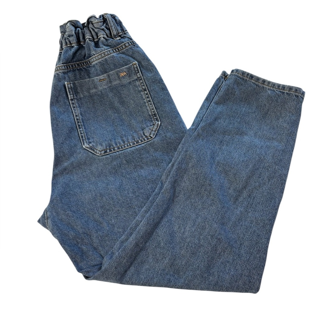 Zara Blue Relaxed Jeans with Vintage Wash